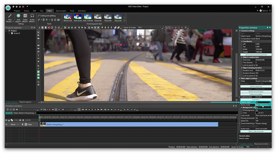 vsdc video editor effects
