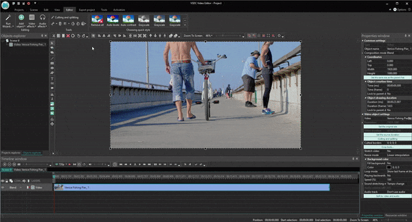 vsdc how to crop video