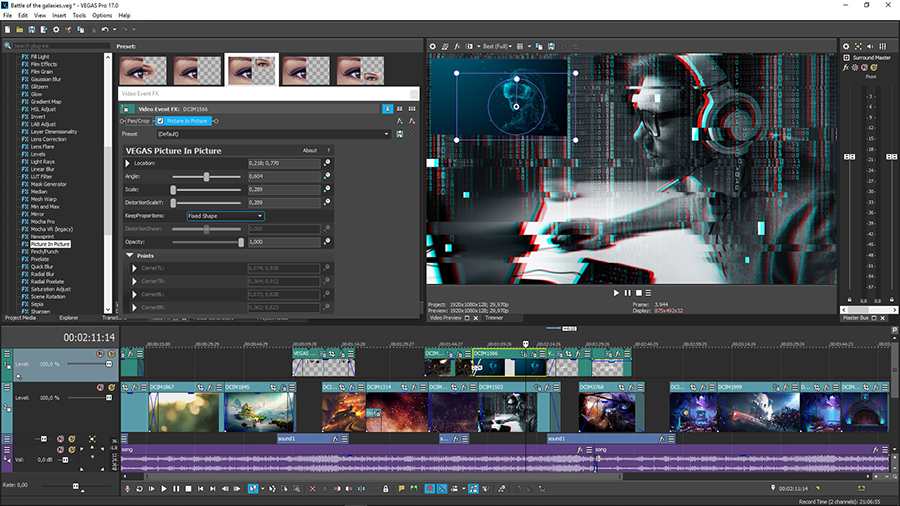 Vegas Pro is a professional, paid NLE for Windows