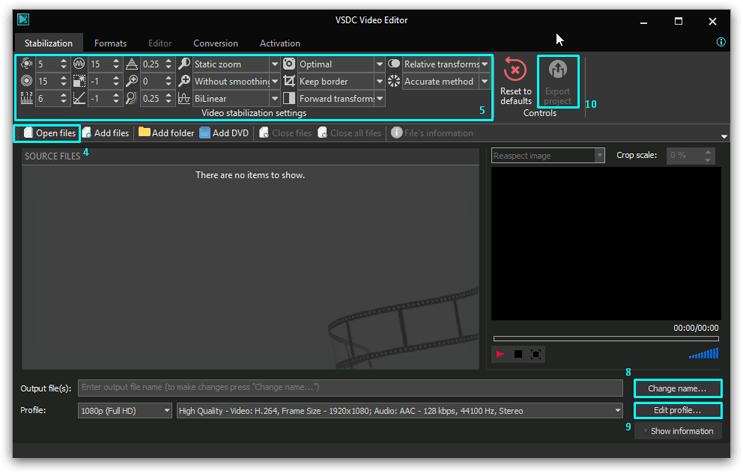 How to stabilize a shaky video in VSDC in a couple of clicks