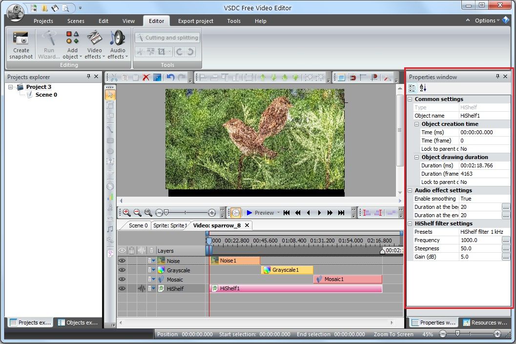 vsdc free video editor how to cut video