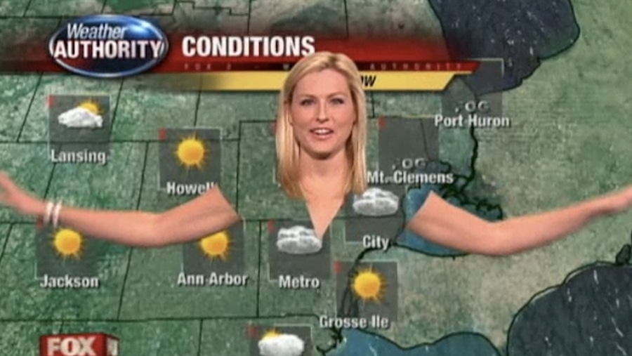 The transparent weather forecast host