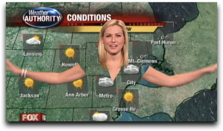 The transparent weather forecast host