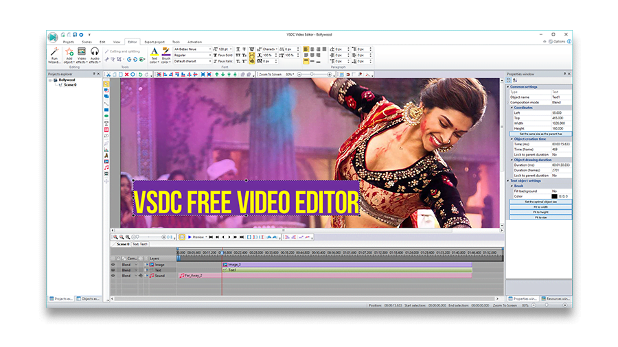 VSDC bollywood video editor