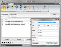 VSDC Free Audio Converter :: meta-tags editing