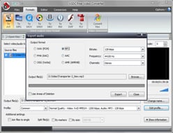 VSDC Free Video Converter :: exporting audio from video