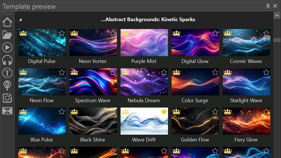 VSDC premium template notification screen