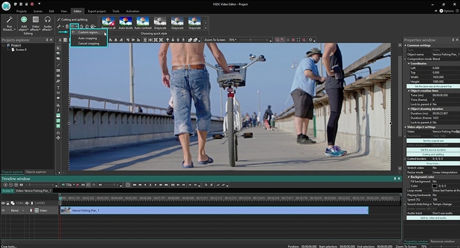 how to cut and shorten a video in vsdc video editor