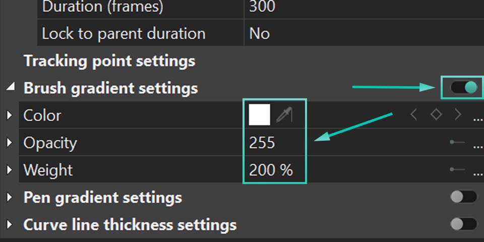 Configuring the Brush for Light Effects