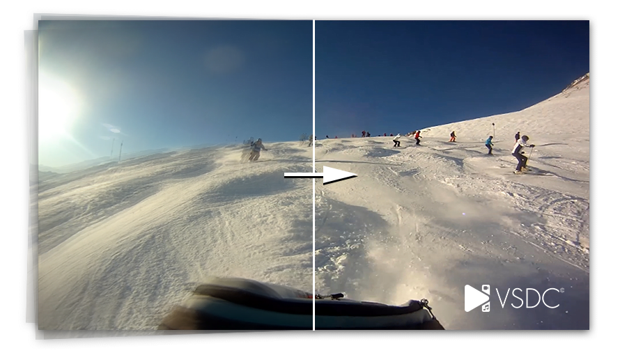 4K video stabilization in VSDC