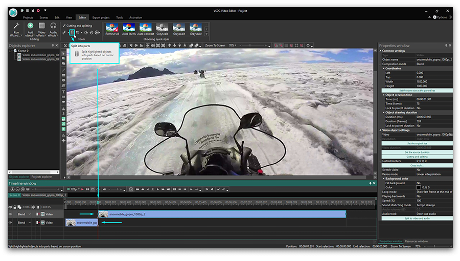 Монтаж видео с GoPro - как разбить файл на части