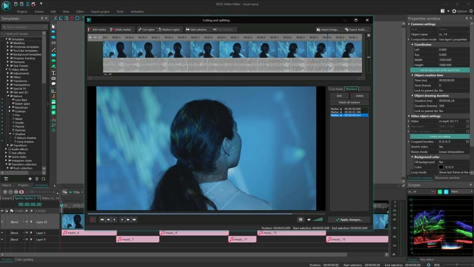 Exporting audio from a video file