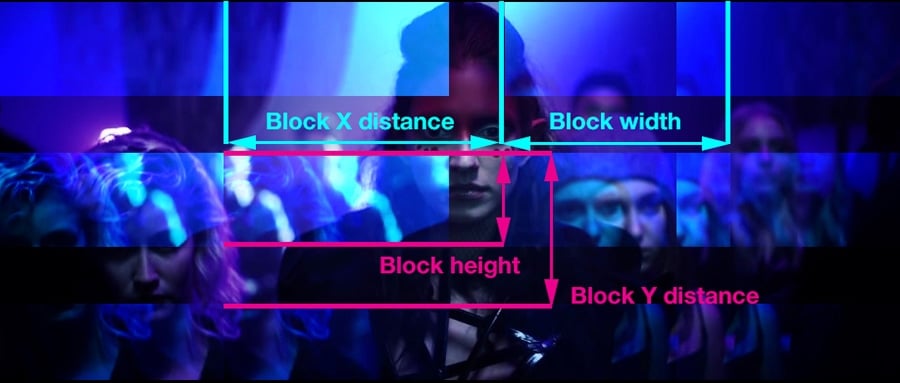 How to measure distortion block parameters in VSDC