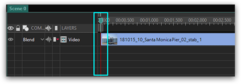 VSDC Free Video Editor timeline close-up