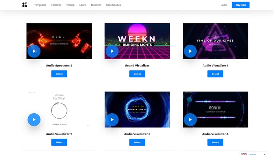 OFFEO is an online content creation platform with a music visualizer onboard
