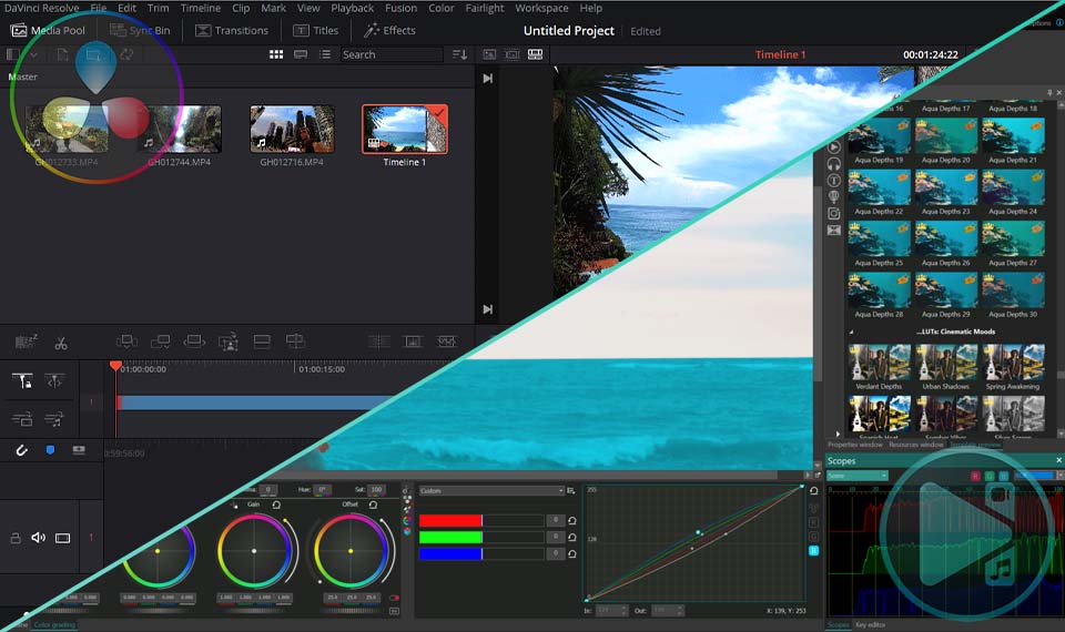 HDR timelapse comparison: VSDC Pro vs DaVinci Resolve Free desert footage