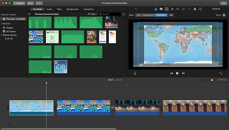 iMovie is a non-linear video editor for Mac