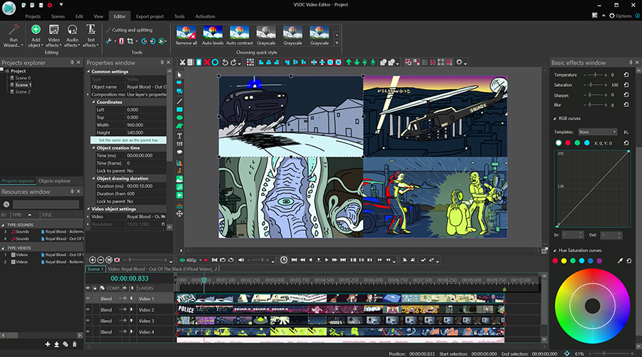 VSDC is a free non-linear video editor for Windows