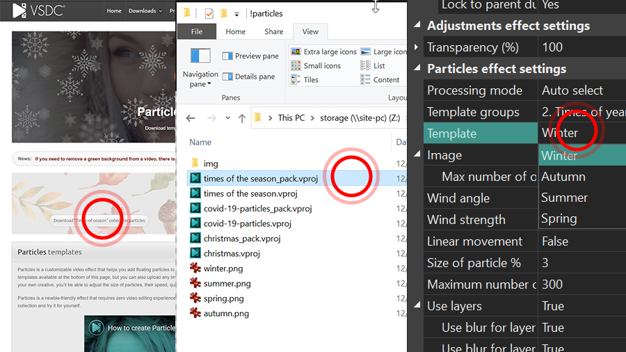 How to download particle effect templates for your video