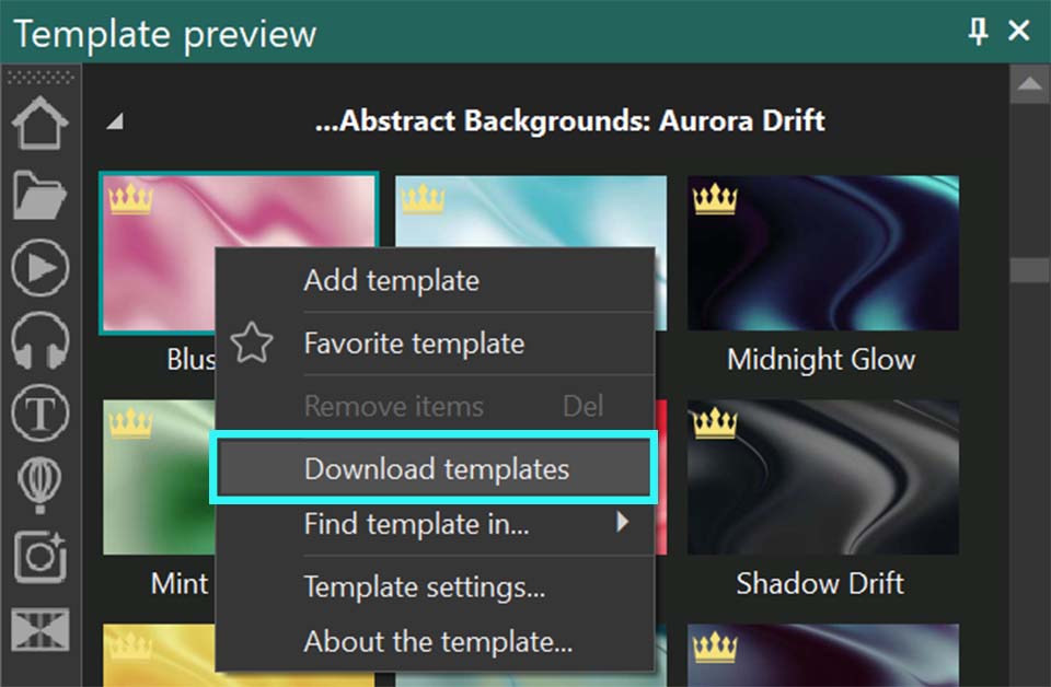Download Templates Option - How to Download a Template