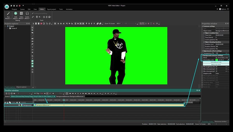 Chroma key video editor, Video background changer