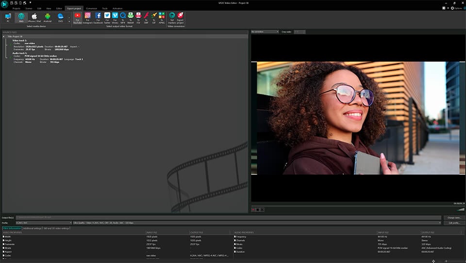 在 VSDC Free Video Editor 匯出檔案
