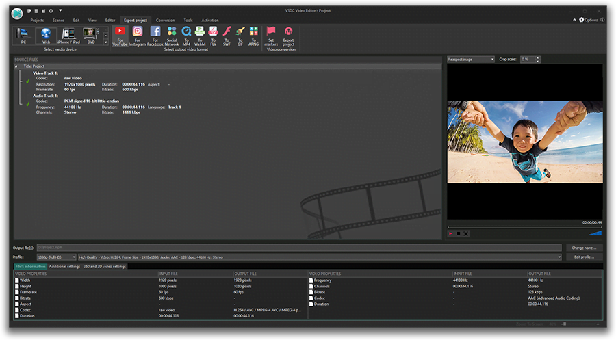 vsdc free video editor green screen