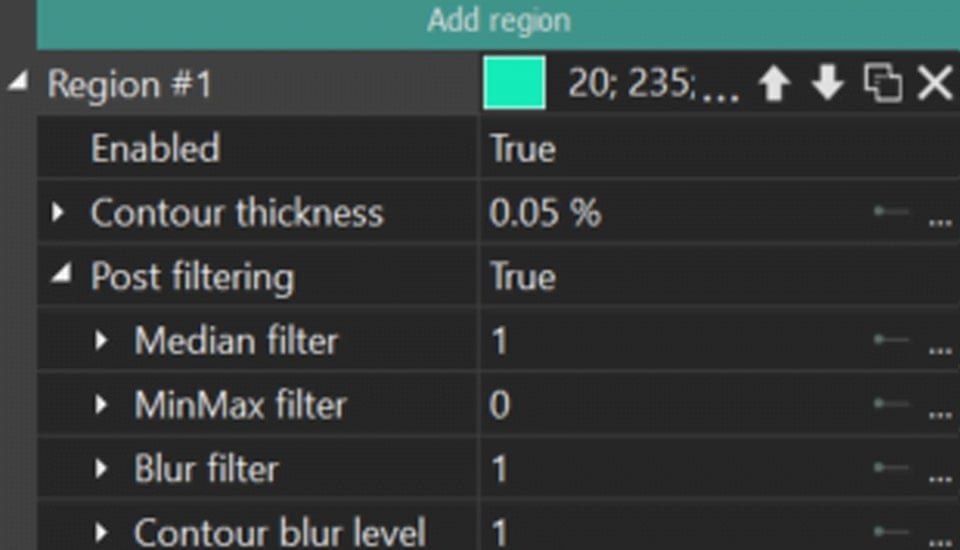 A full list of region settings.