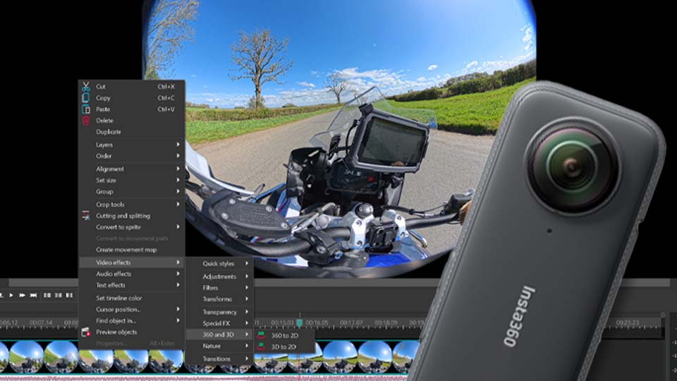 Editing Insta360 footage in VSDC