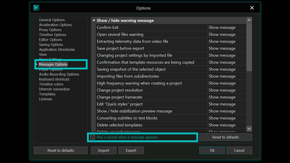 Checkbox for Muting Notification Sounds