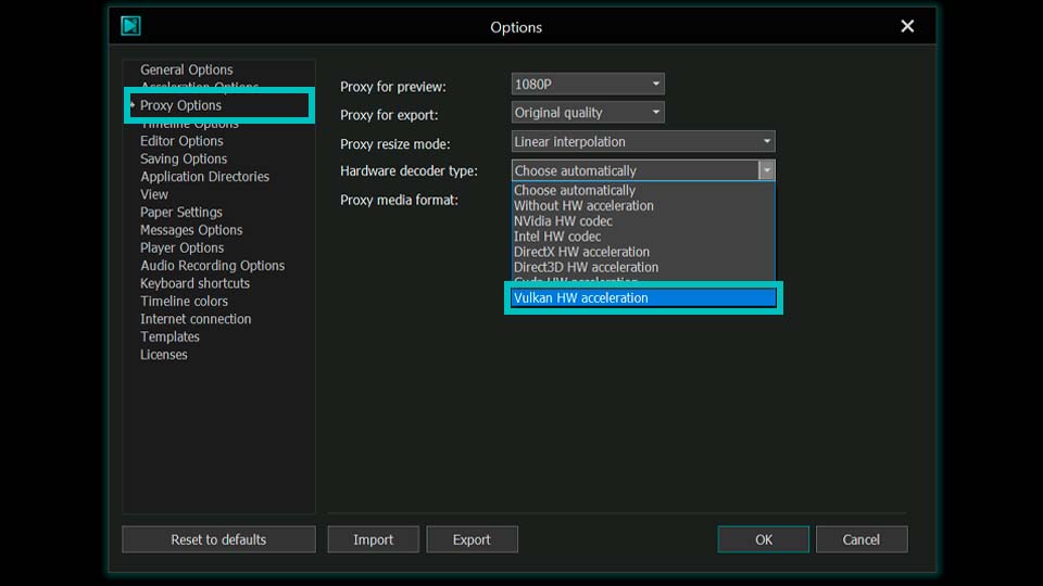 New Option for Hardware-Accelerated Proxy Creation