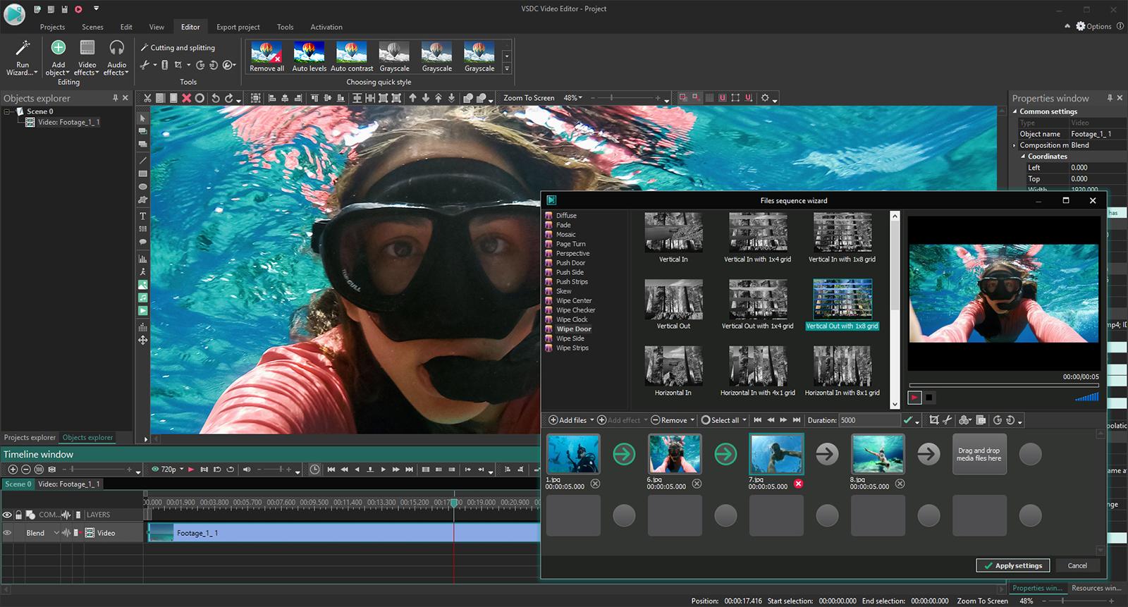VSDC Video Editor 5.5 оптимизирует работу со спецэффектами: 